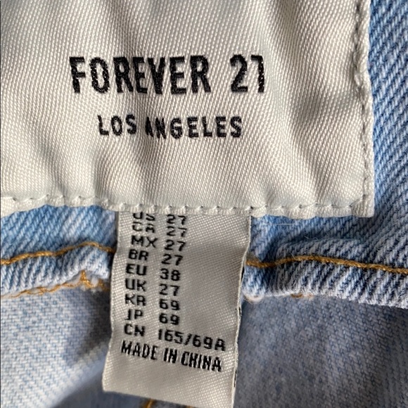 Overalls Light Wash Size 27 Zip Fly - Picture 6 of 6